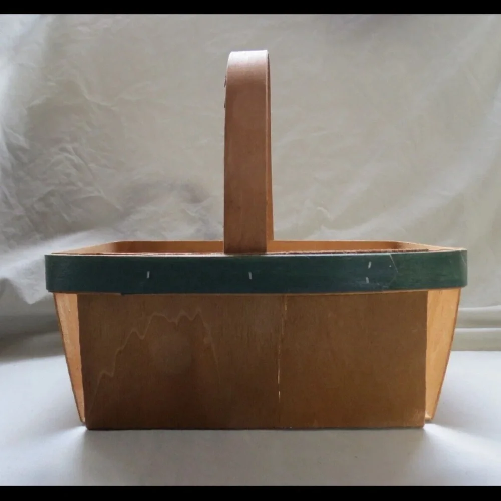 Vintage 1990’s Gingerbread Themed Wooden Basket